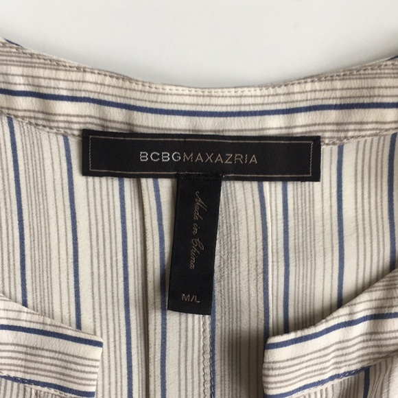 BCBG Silk Oversized Blouse Top - Picture 6 of 7